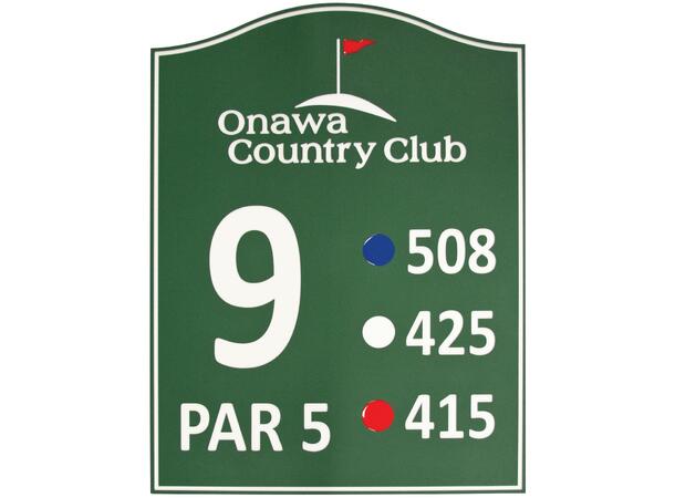 Curved Green Line Tee Sign without Layout-Green/White SG300705 